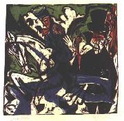 Ernst Ludwig Kirchner Schlemihls entcounter with small grey man USA oil painting artist